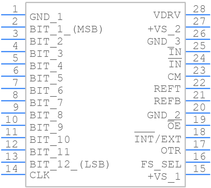 ADS807E - Texas Instruments - PCB symbol