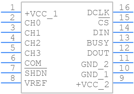 ADS8343E - Texas Instruments - PCB symbol