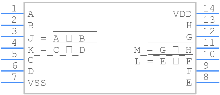CD4077BM96G4 - Texas Instruments - PCB symbol