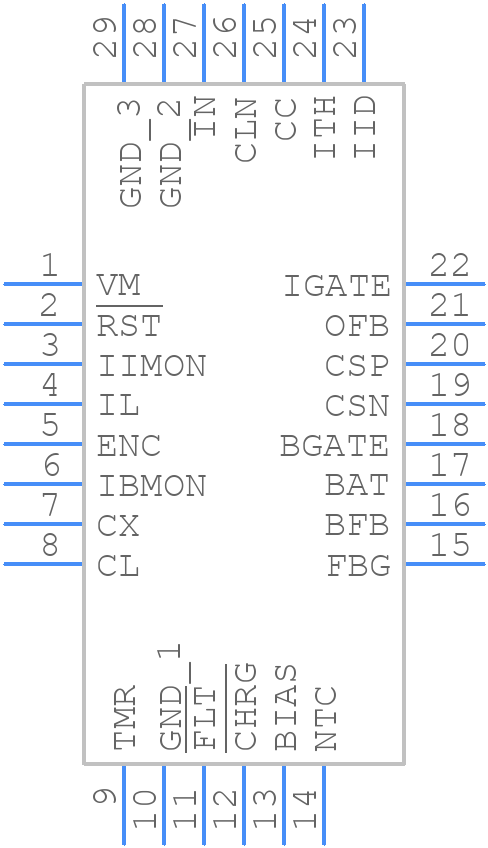 LTC4000IUFD#PBF - Analog Devices - PCB symbol