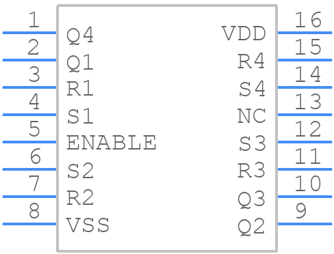CD4043BE - Texas Instruments - PCB symbol