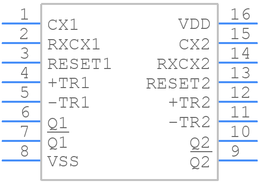 CD4098BE - Texas Instruments - PCB symbol