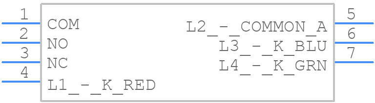 ULP12OAP1RSFCL1RGB - E-Switch - PCB symbol