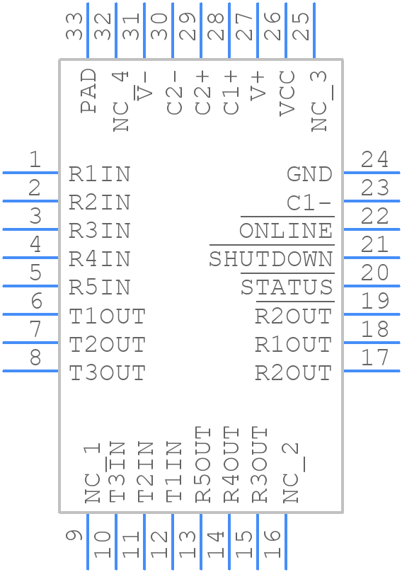 MXL83947-AQB-R - MaxLinear, Inc. - PCB symbol