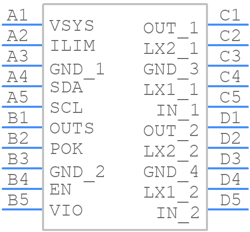 MAX77813EWP33+T - Analog Devices - PCB symbol