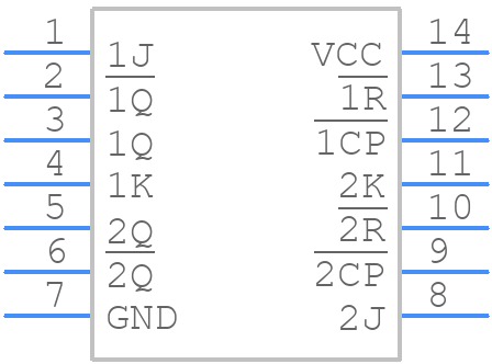 CD74HC107E - Texas Instruments - PCB symbol