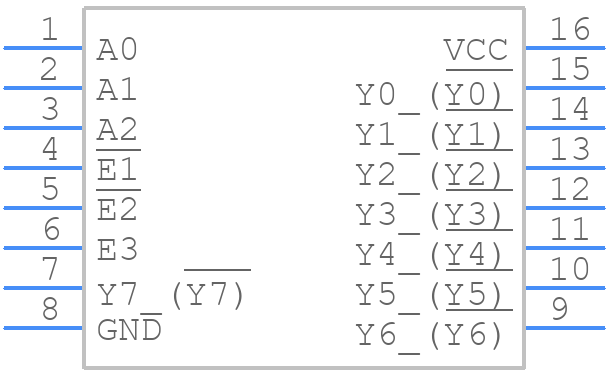 CD74HC138E - Texas Instruments - PCB symbol