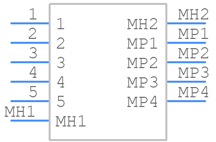 USB3075-30-A - GCT (GLOBAL CONNECTOR TECHNOLOGY) - PCB symbol