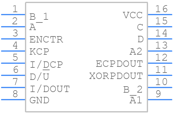 CD74HCT297E - Texas Instruments - PCB symbol