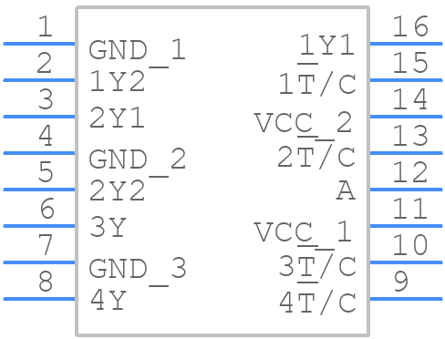CDC329AD - Texas Instruments - PCB symbol