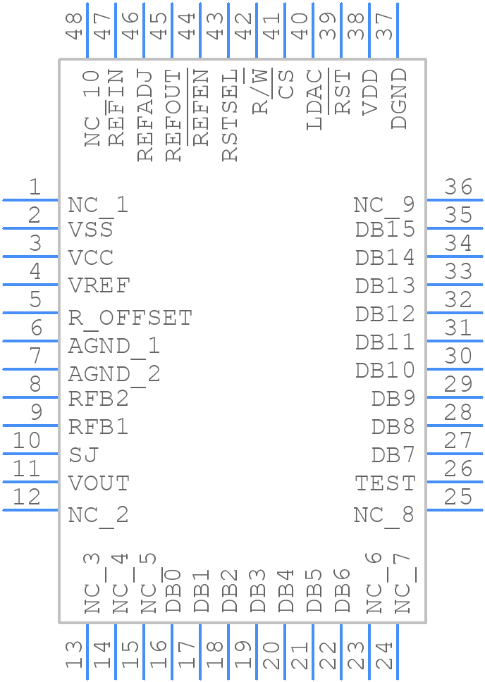DAC7741YB/250 - Texas Instruments - PCB symbol