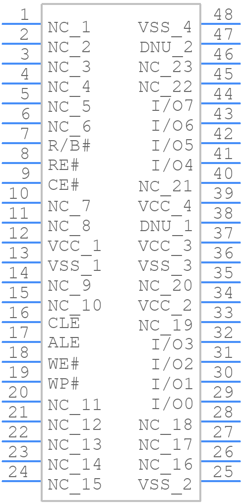 MT29F1G08ABADAWP-ITX:D - Micron - PCB symbol