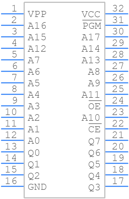 W27C20-70 - Winbond - PCB symbol
