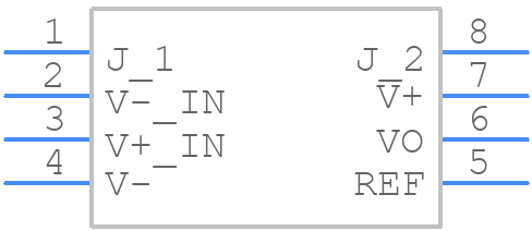 INA141U - Texas Instruments - PCB symbol