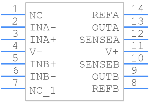 INA2134PA - Texas Instruments - PCB symbol