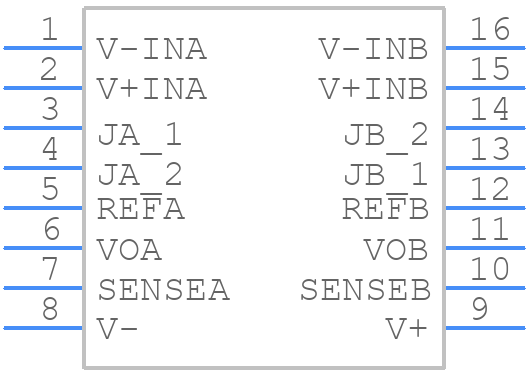 INA2141U - Texas Instruments - PCB symbol