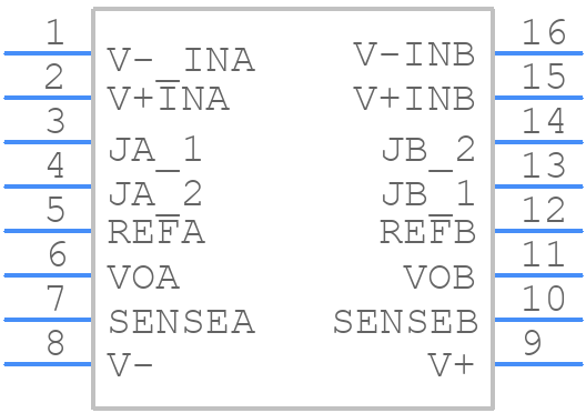 INA2141UA - Texas Instruments - PCB symbol