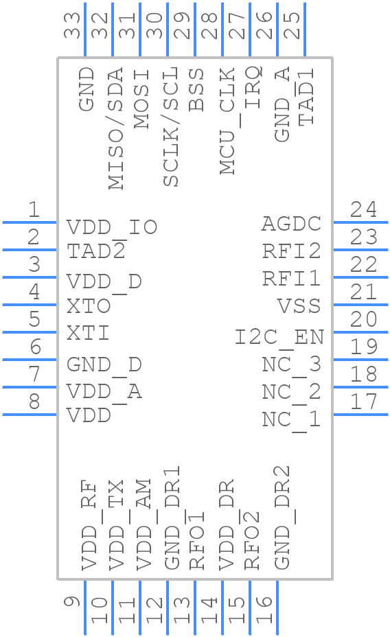 ST25R3919B-AQET - STMicroelectronics - PCB symbol