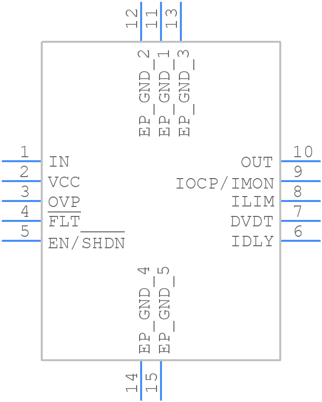 TPS16413DRCR - Texas Instruments - PCB symbol