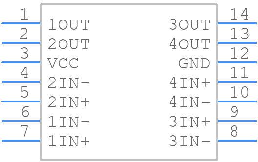 LM3302N - Texas Instruments - PCB symbol