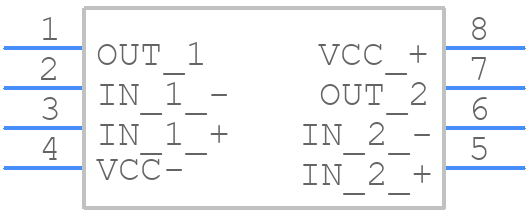 LM833P - Texas Instruments - PCB symbol