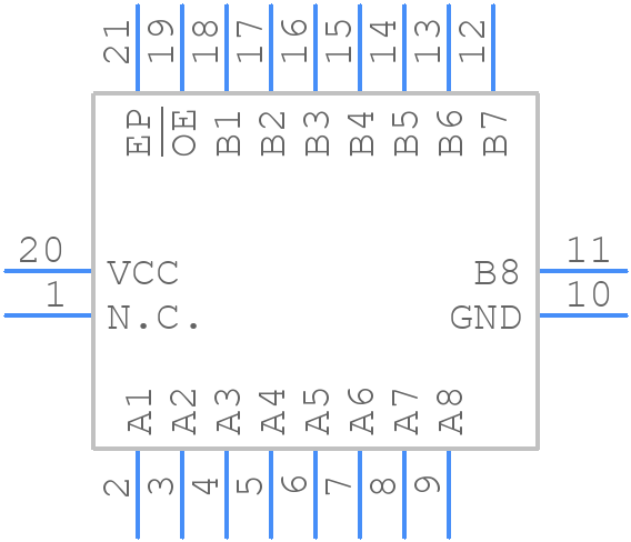 74CBTLV3245BQ-Q10X - Nexperia - PCB symbol