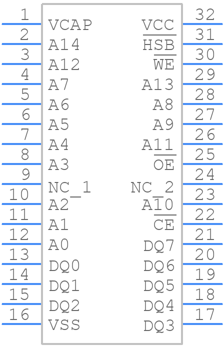 CY14E256LA-SZ25XIT - Infineon - PCB symbol