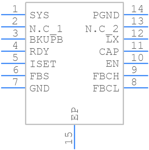 MAX38888ATD+T - Analog Devices - PCB symbol