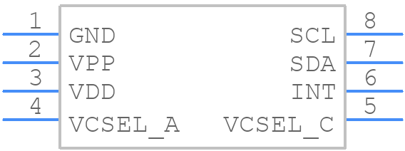 VCNL36687S - Vishay - PCB symbol