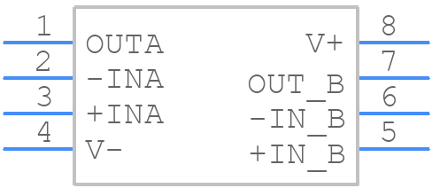 OPA2132UA - Texas Instruments - PCB symbol