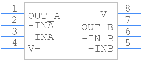 OPA2349UA - Texas Instruments - PCB symbol