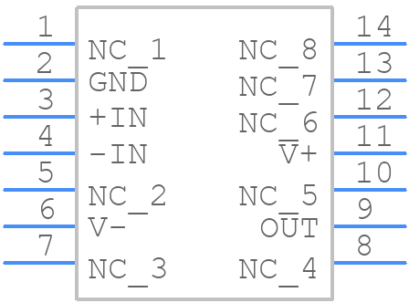LM710CN - Texas Instruments - PCB symbol