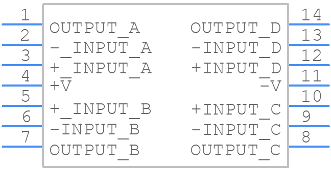 OPA4244EA/250 - Texas Instruments - PCB symbol