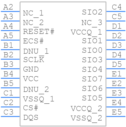 MX25LM25645GXDI00 - Macronix - PCB symbol