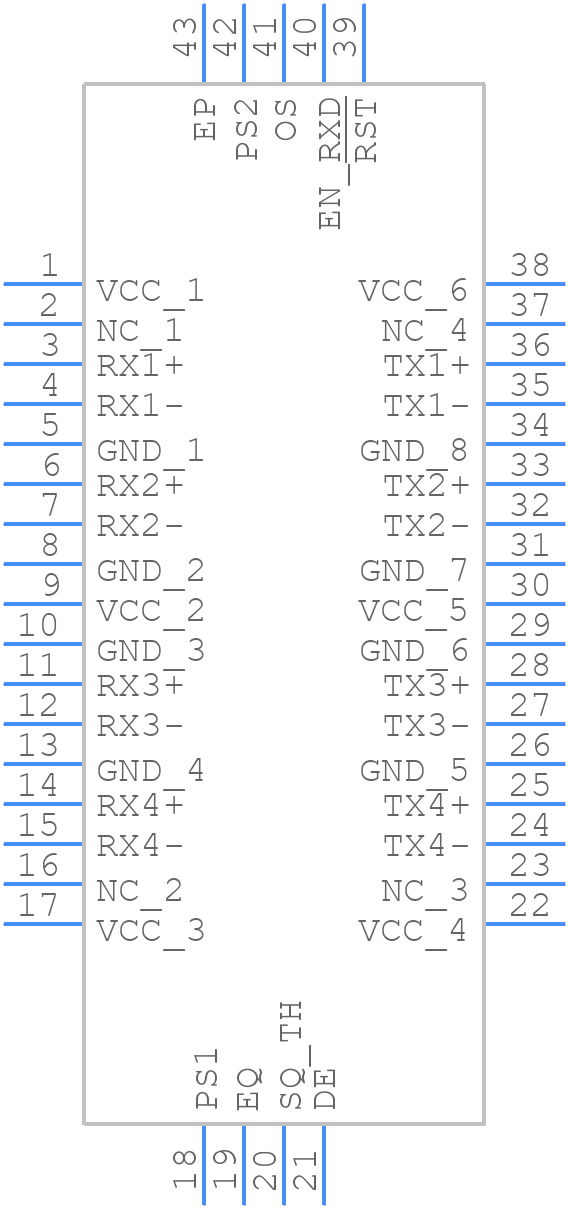 SN65LVPE504RUAR - Texas Instruments - PCB symbol