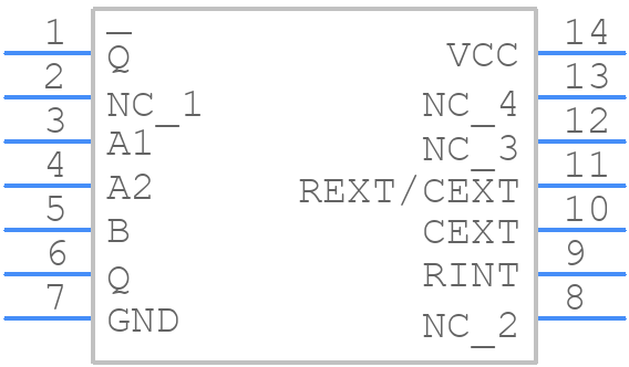SN74121N - Texas Instruments - PCB symbol