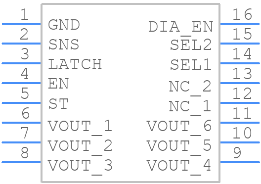 TPS1HA08CQPWPRQ1 - Texas Instruments - PCB symbol