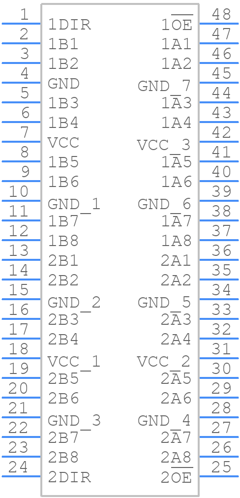 SN74ABT16245ADGGR - Texas Instruments - PCB symbol