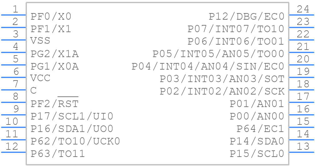 MB95F656EPFT-G-SNE2 - Infineon - PCB symbol