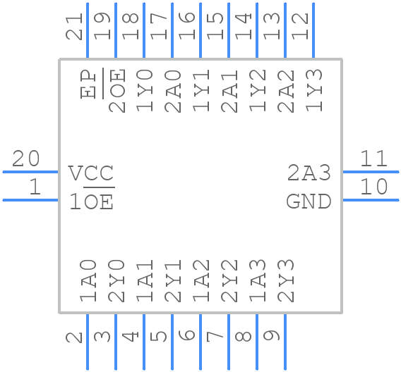 74LVCH244ABQ,115 - Nexperia - PCB symbol