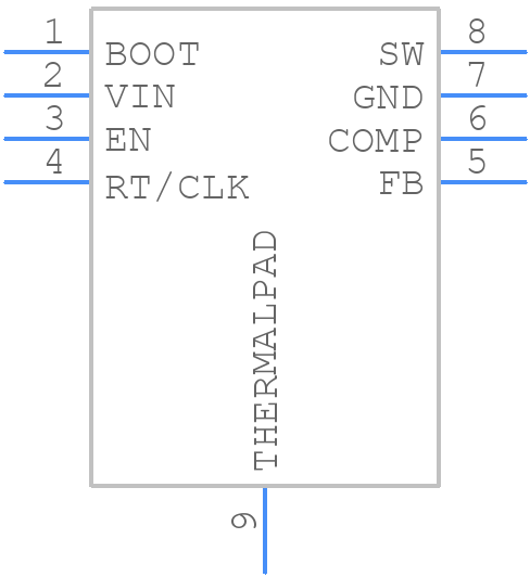 TPS54540BDDA - Texas Instruments - PCB symbol