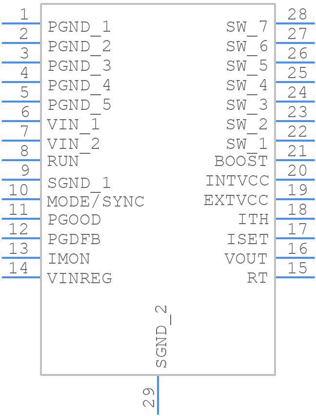 LTC3649EFE#PBF - Analog Devices - PCB symbol