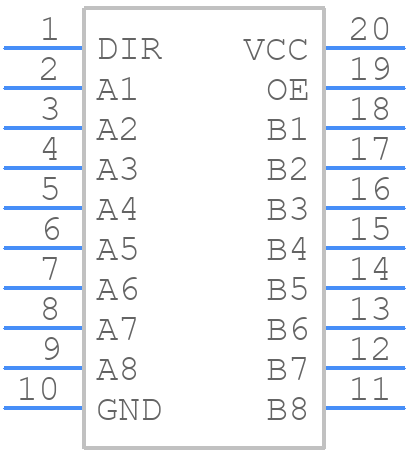 SN74HC245N - Texas Instruments - PCB symbol