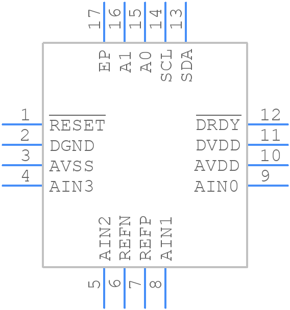 ADS112C04IRTER - Texas Instruments - PCB symbol