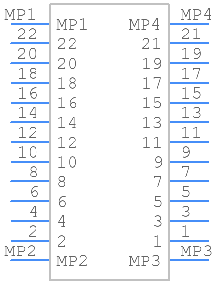 TF38-22S-0.5SV(830) - Hirose - PCB symbol
