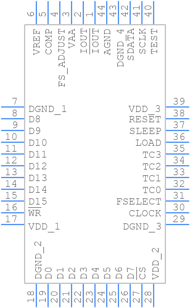 AD7008JP50 - Analog Devices - PCB symbol