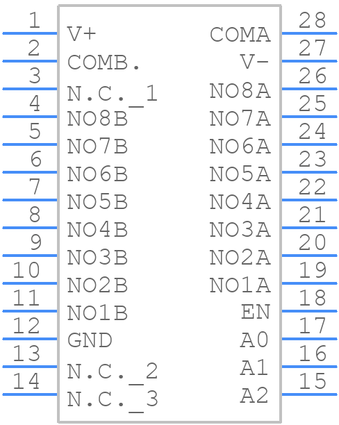 MAX397CAI+ - Analog Devices - PCB symbol
