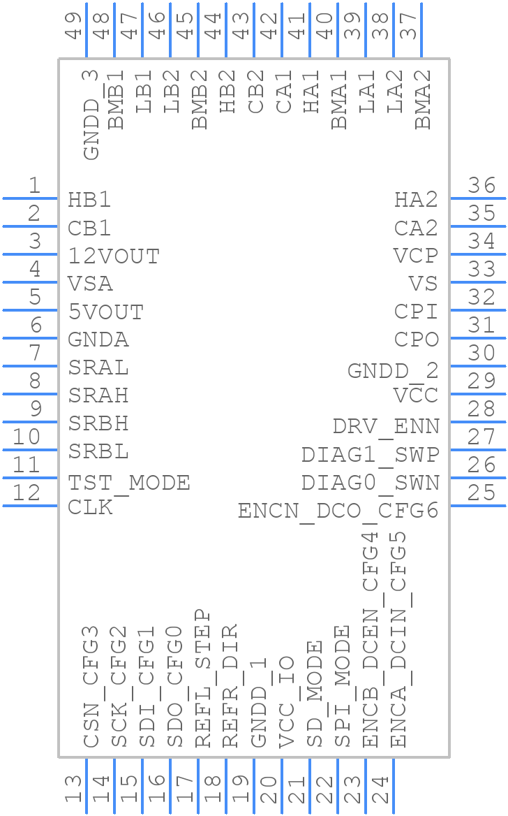 TMC5160A-TA - Analog Devices - PCB symbol