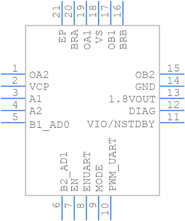 TMC7300-LA - Analog Devices - PCB symbol