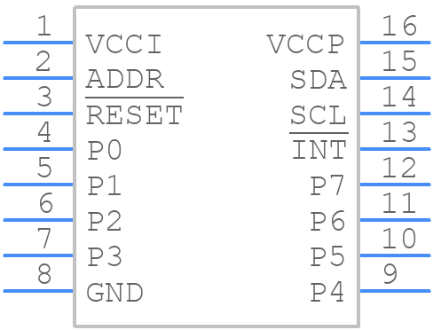 TCA6408PW - Texas Instruments - PCB symbol